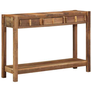 Mesa de Console 107x33x76 cm Madeira Recuperada H