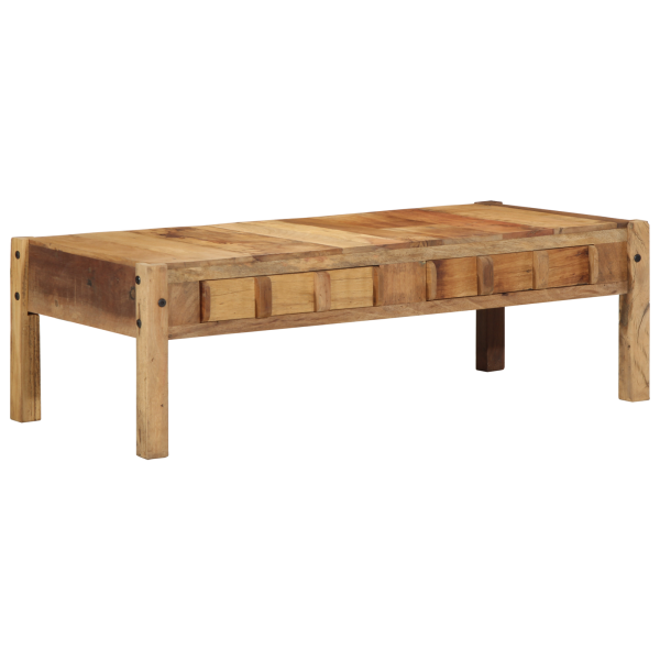 Mesa de Café 110x55x35 cm Madera Sólida Recuperada D