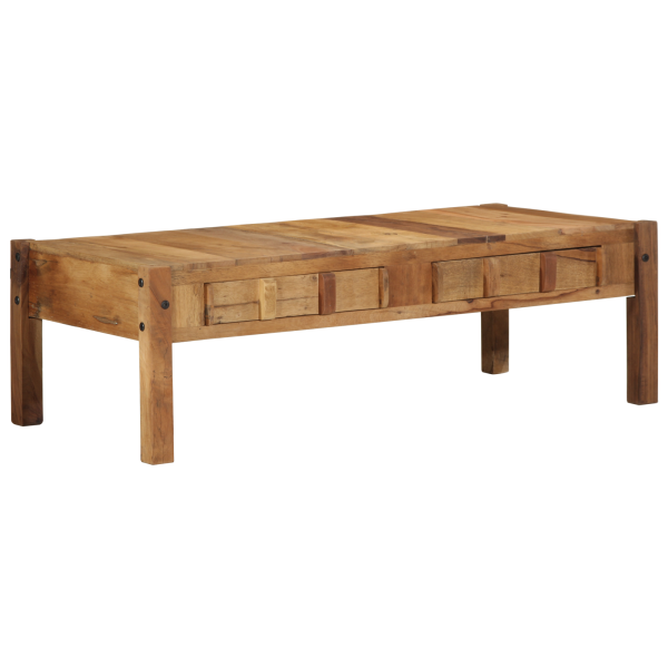 Mesa de Café 110x55x35 cm Madera Sólida Recuperada M 2