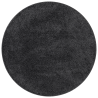 Alfombra Shaggy de  con respaldo de látex Gris oscuro ø160 cm 2