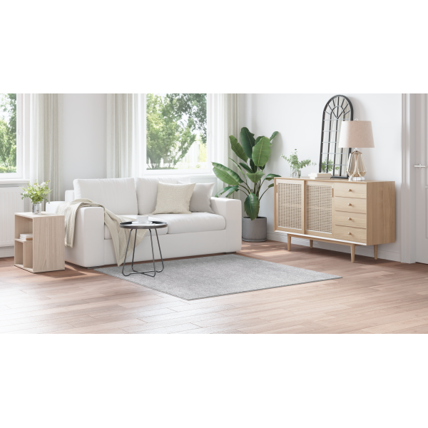 Tapete Shaggy  com base de látex Cinzento 160x160 cm M 4