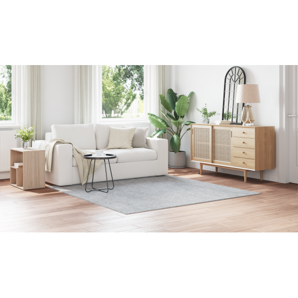 Tapete Shaggy Alta Pile Cinza 200x200 cm PP M 4