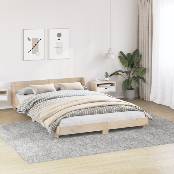 Tapete Shaggy com Fundo de Látex Cinza 240x340 cm M 3