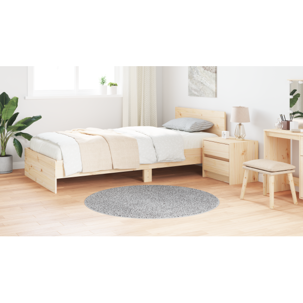 Alfombra Shaggy con respaldo de látex Gris ø120 cm M 4