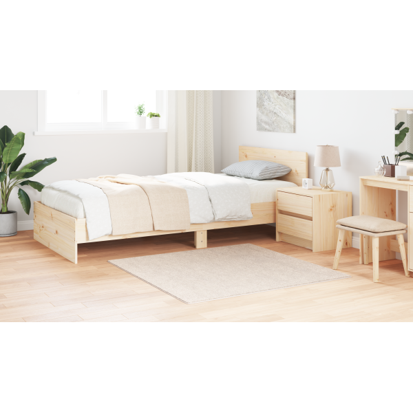 Tapete Shaggy Alto Pile Creme 120x120 cm PP M 4