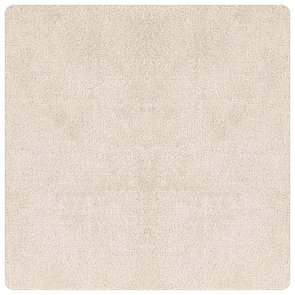 Alfombra Shaggy de alto pelo Crema 160x160 cm PP M 2