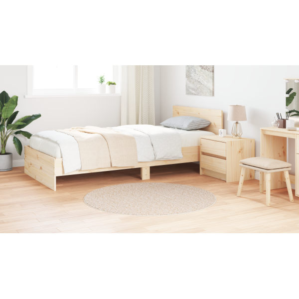 Tapete Peludo  com Revestimento de Látex Creme ø120 cm M 4