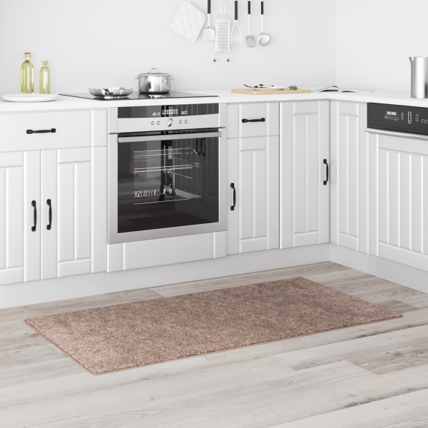 Tapete Shaggy com Base de Látex Marrom 80x150 cm M 3