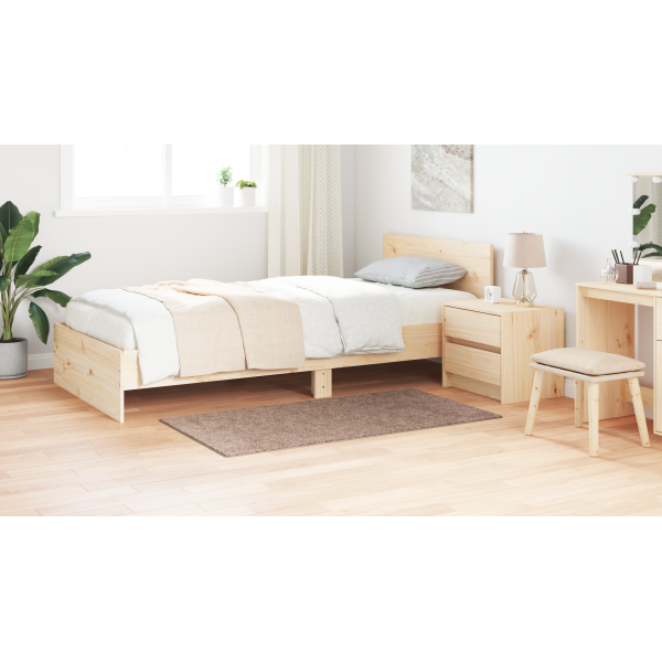 Tapete Shaggy com Base de Látex Marrom 80x150 cm M 4