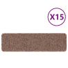 Alfombrillas de escalera con base de látex marrón 25x75 cm 3