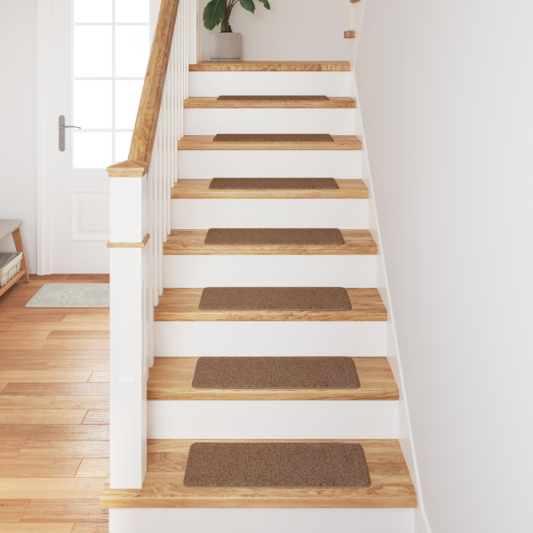 Alfombrillas de escalera con base de látex amarillo 25x60 cm M 4