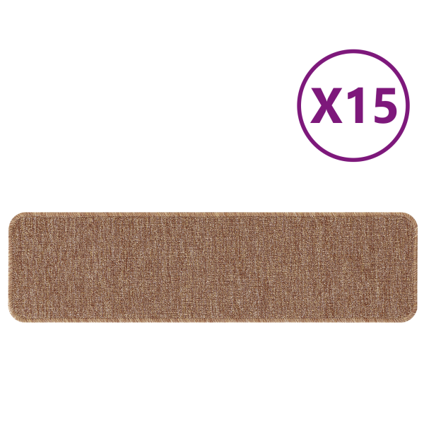 Tapetes de Escada  com Fundo de Látex Amarelo 20x75 cm M 3