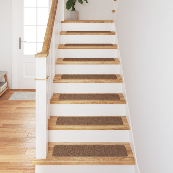 Alfombrillas de escalera con base de látex amarillo 20x75 cm M 4