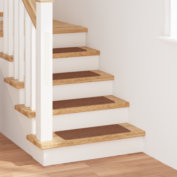 Alfombrillas de escalera con base de látex amarillo 25x60 cm D