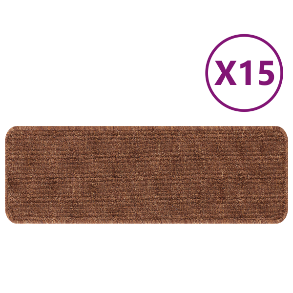 Tapetes de Degrau  com Costura de Látex Amarelo 25x60 cm M 3