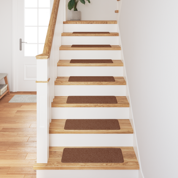 Alfombrillas de escalera con base de látex amarillo 25x60 cm M 4