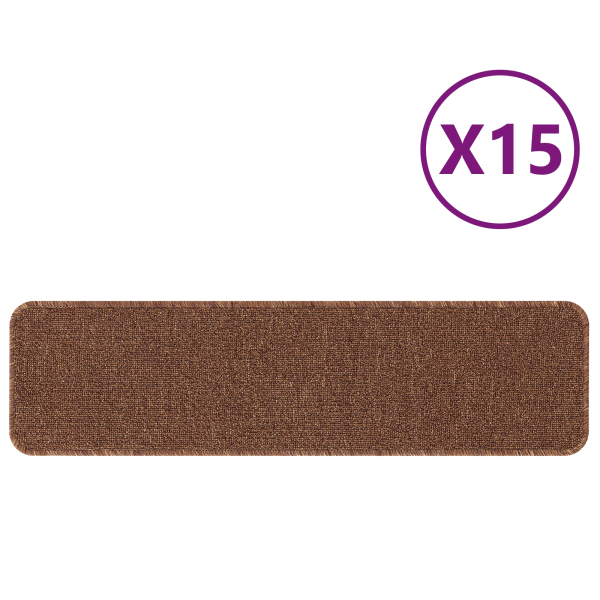 Alfombrillas de escalera con base de látex amarillo 20x75 cm M 3