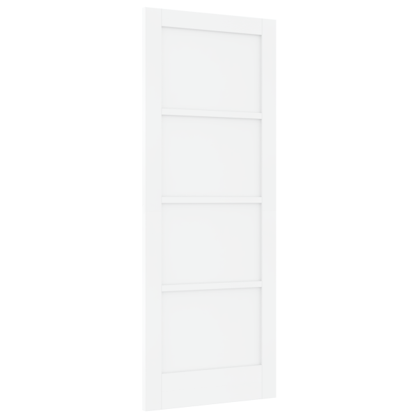 Porta Interior 'ORKDAL'Branca 78x202x4 cm Madeira Sólida de Pinho M 2