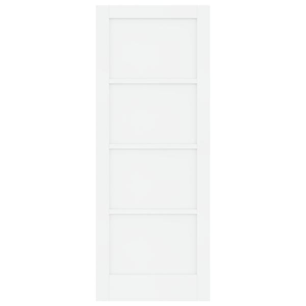 Puerta Interior 'ORKDAL'Blanca 78x202x4 cm de Madera Sólida de Pino M 5