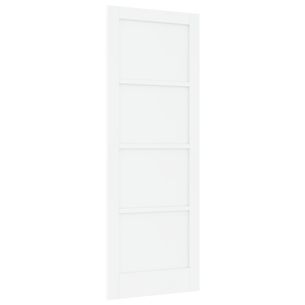 Puerta Interior ORKDAL Blanca 78x211x4 cm de Madera Maciza de Pino M 4
