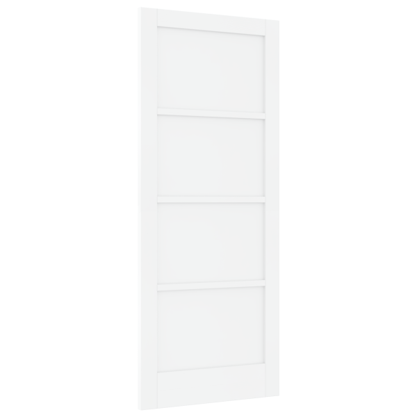 Porta de Interior 'ORKDAL'Branca 83x202x4 cm Madeira Sólida de Pinheiro M 2