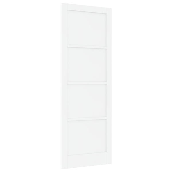 Porta Interior ORKDAL Branca 83x232x4 cm de Madeira Sólida de Pinheiro M 4