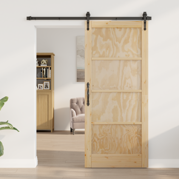 Puerta Interior ORKDAL 86x198.5x4 cm Madera Sólida de Pino D