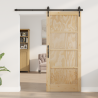 Puerta Interior ORKDAL 86x198.5x4 cm Madera Sólida de Pino 1