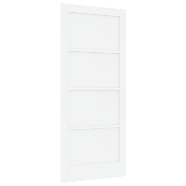 Puerta Interior 'ORKDAL'Blanca 86x198.5x4 cm de Madera Sólida de Pino M 4