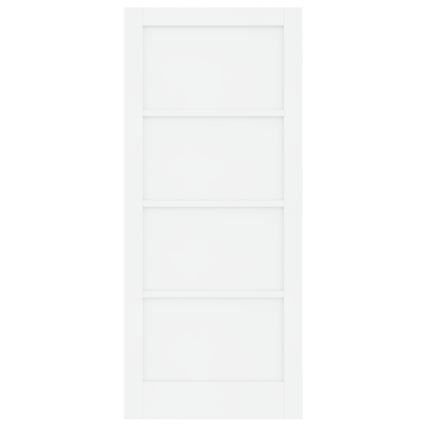 Puerta Interior 'ORKDAL'Blanca 86x198.5x4 cm de Madera Sólida de Pino M 5