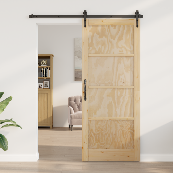 Puerta interior 'ORKDAL'86x211x4 cm de madera maciza de pino D