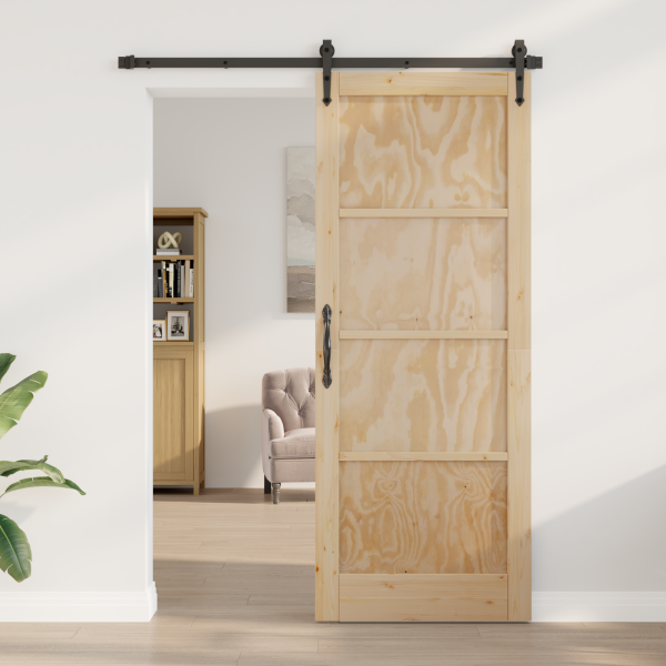 Puerta Interior ORKDAL 93x211x4 cm de Madera Maciza de Pino D