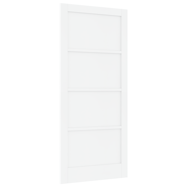 Puerta Interior ORKDAL Blanca 93x211x4 cm de Madera Maciza de Pino M 4