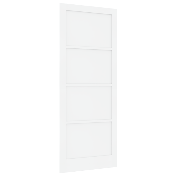 Porta de Interior 'ORKDAL'Branca 93x232x4 cm Madeira Sólida de Pinheiro M 2