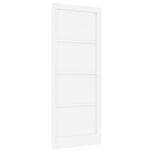 Puerta Interior 'ORKDAL'Blanca 93x232x4 cm de Madera Sólida de Pino M 5