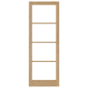 Puerta Interior con Vidrio ORKDAL 83x232x4 cm de Madera Maciza de Pino 4