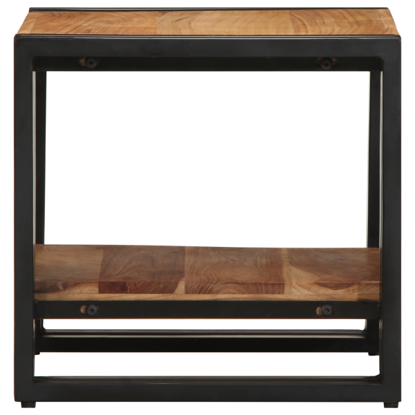 Mesa de centro de madera maciza de acacia 40x50x38 cm M 5
