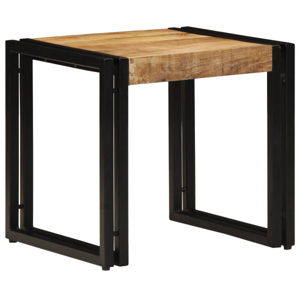 Mesa de centro de madera maciza de mango rugosa 40x50x38 cm D