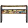 Mesas Auxiliares  Multicolores 120x33x75 cm de Madera Maciza Recuperada y Metal 5