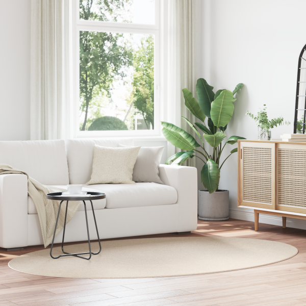 Alfombra ovalada HUARTE beige 160x230 cm D