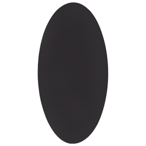 Alfombra ovalada HUARTE negra 100x200 cm H