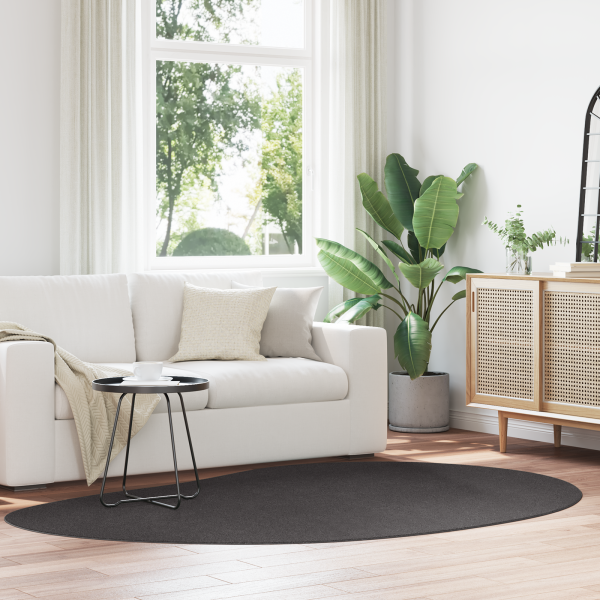 Alfombra 'HUARTE'de pelo corto. suave y lavable en antracita 160x230 cm D