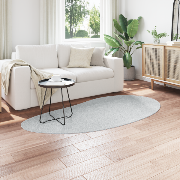 Alfombra de Área Gris 100x200 cm Poliéster Antideslizante M 3