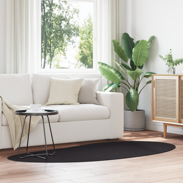 Alfombra Negra 100x200 cm Antideslizante D
