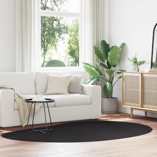 vidaxl Alfombra HUARTE de Pila Corta Suave y Lavable Negra 160x230 cm D