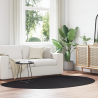 vidaxl Alfombra HUARTE de Pila Corta Suave y Lavable Negra 160x230 cm 1