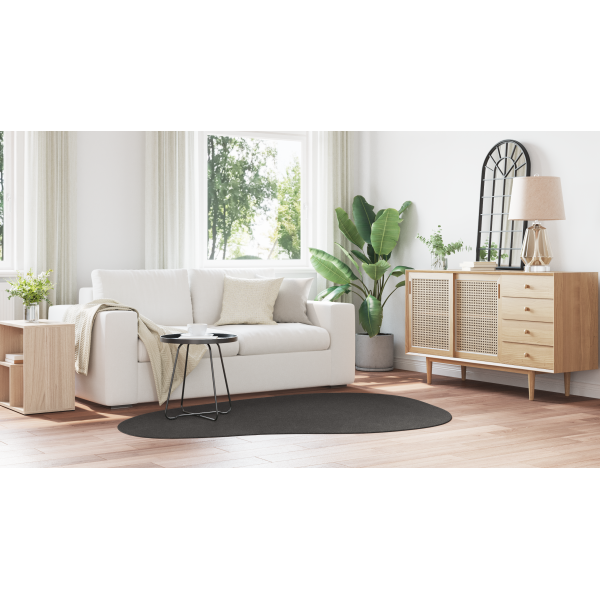 Tapete Cinzento-escuro 140 x 200 cm Poliéster M 4