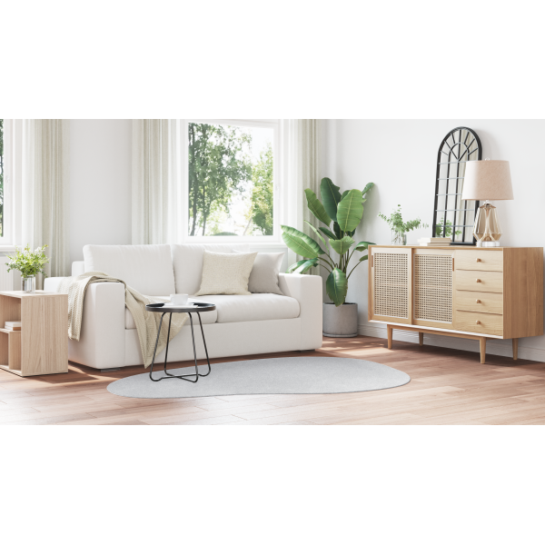 Alfombra HUARTE de pila corta suave y lavable gris 140x200 cm M 4