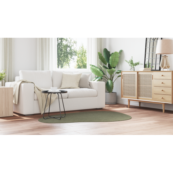 Alfombra 'HUARTE'de pelo corto. suave y lavable en Verde Bosque 120x170 cm M 4