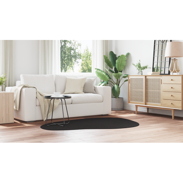 Alfombra HUARTE de pelo corto. suave y lavable en negro 120x170 cm M 4